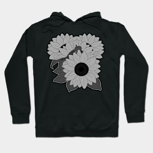 Simple Sunflowers - Grayscale Hoodie